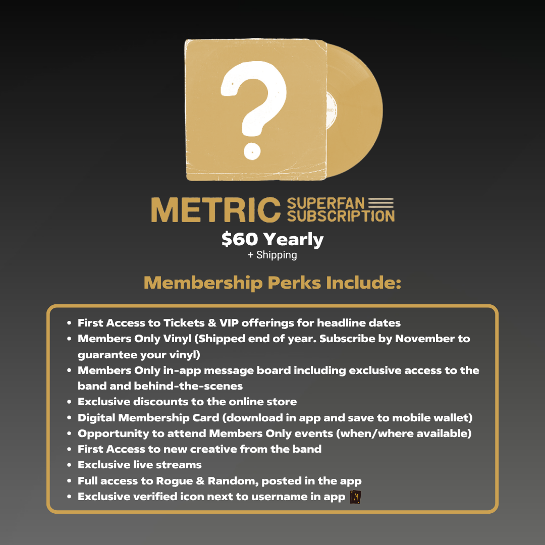 Metric Superfan Subscription